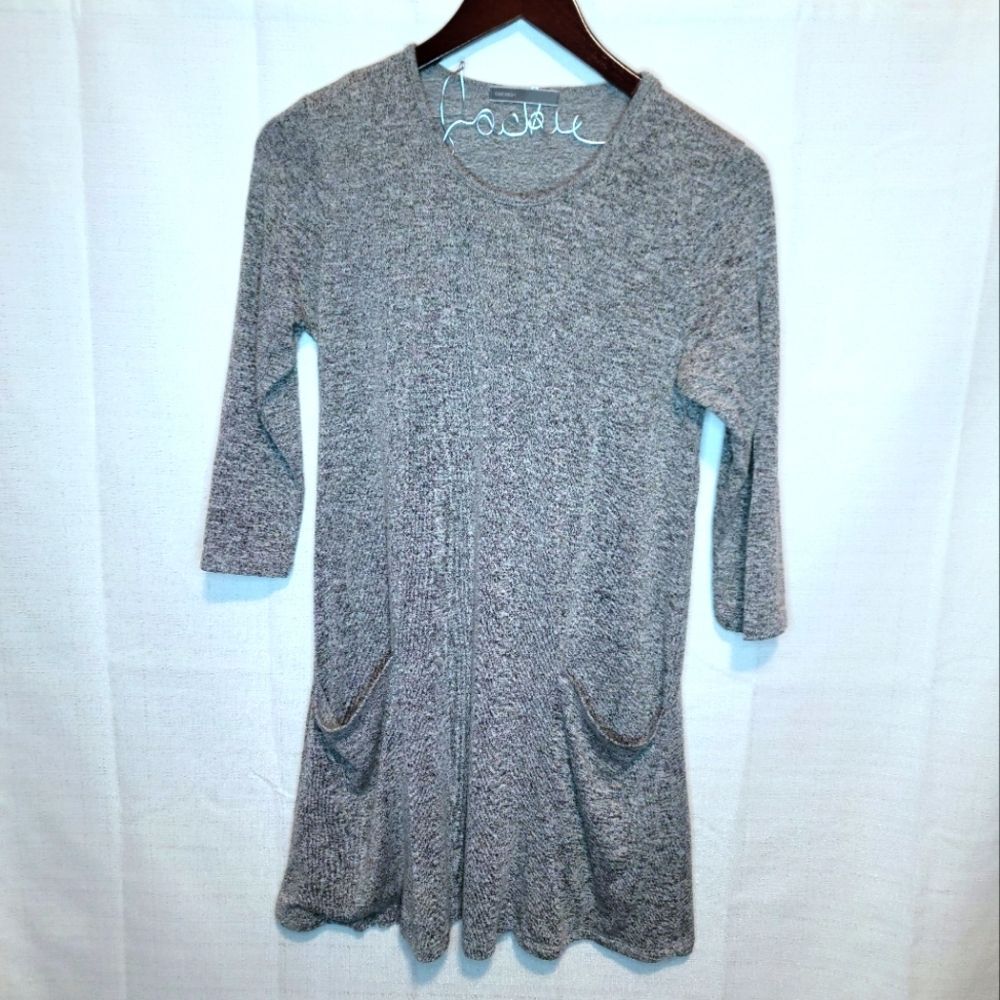 Cherish Gray Sweater Shirt Dress Size Medium